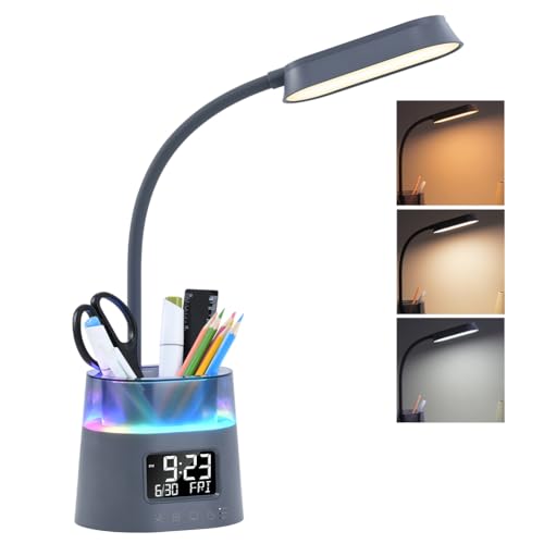 Lampe de bureau LED avec organisateur de bureau tactile rechargeable fille