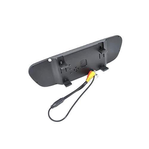 caméra de recul Moniteur De RéTroviseur Stationnement Automatique 4,3 Pouces + CaméRa Recul Ccd À Vision Nocturne À 4 LED avec Kit ÉMetteur-RéCepteur sans Fil Sauvegarder