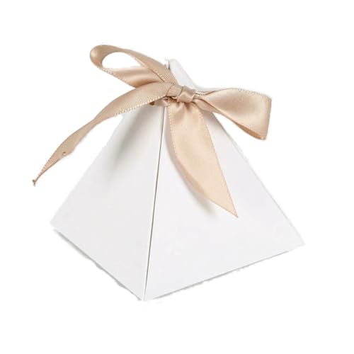 GLDFW - Caja de regalo triangular para caramelos de chocolate, 25/50 unidades, para cumpleaños, Navidad, fiestas, bodas, decoración