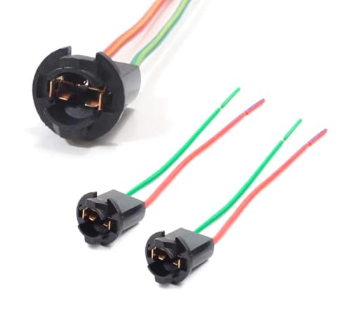 iJDMTOY 168 194 2825 W5W Wiring Harness Sockets Compatible with LED Bulbs, Parking Lights, License Plate Lights