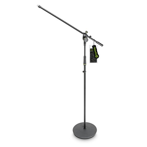 Pied micro à base ronde Gravity MS 2321 B perchette réglable 2 points