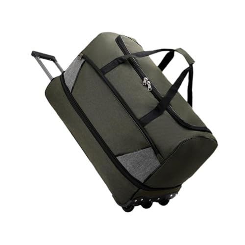 Travel Travel Bag with Wheels Multi -Purpose Portable Carrying Bag Several Compartments Slightly Waterproof Tightening Clothes Bag, Green S