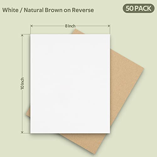 Image of Golden State Art 50 Pack 8x10 Corrugated Cardboard Sheets