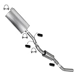 Exhaust Muffler Tail Pipe System Kit Compatible with Chevy Silverado 1500 2014-2017 4.3L | Stainless Steel | Northeastern Exhaust | Includes Clamps and Hangers | Direct-Fit Replacement
