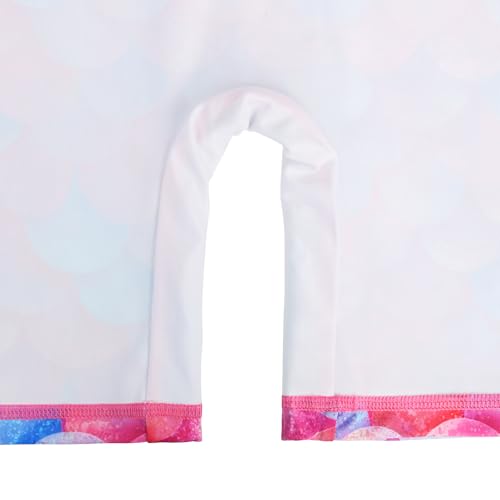 Image of TFJH E 1PCS Girls Short Sleeve Swimsuits UV 50+ Bathing Suits Sunsuits Zipper 2-14Y