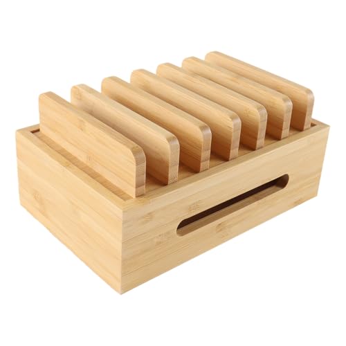 Station de charge en bois noble, support premium pour tablettes et téléphones