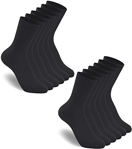 Image of HAVE A TREE 3-12 Pairs Womens Crew Lightweight Thin Calf Socks Size 6-11 | Lightweight thin crew calf socks for women, soft breathable comfort, perfect fit, durable everyday wear at great value.