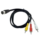 Replacement for fits 6FT TV AV Audio Video 8Pin DIN 3 RCA Composite Cable For Commodore 64 128 16 +4