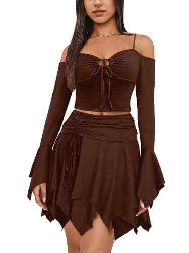 Ophestin Womens Y2K Fairy Dress Off Shoulder...