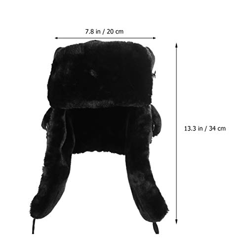 CLISPEED-Trapper-Winter-Trooper-Hat-Windproof-Russian-Hats-Bomber-Hat-Thick-Hunting-Ushanka-Ear-Flap-Eskimo-Hat-Pilot-Aviator-Cap-Hat-for-Men-Women