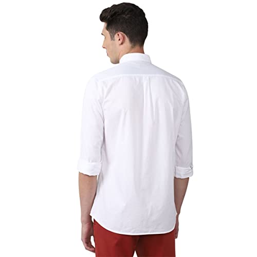 Image of Van Heusen Solid Casual Shirt for Men| Premium Cotton| Full Sleeves| Regular Fit |Breathable Fabric |