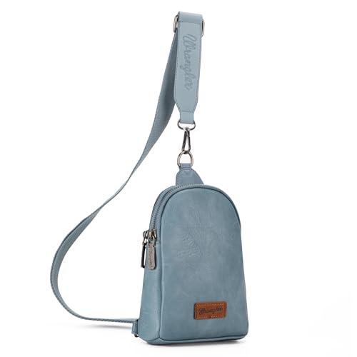 Wrangler Small Sling Bag for Women Fanny Packs Crossbody Bags Chest Bag Cross Body Purse for Travel