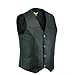 Produktbild Leatherick Herren klassische Rindslederweste für Biker und Motorradfahrer, Mode und Freizeit schwarz - 4XL