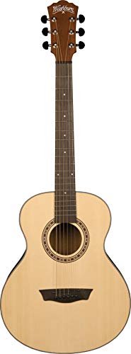 Washburn AGM5K Mini Auditorium – Guitare acoustique (+ housse) - Les Beatles, Paul McCartney, John Lennon, RIngo Starr, George Harrison Washburn AGM5K Mini Auditorium - Guitare acoustique (+ housse)