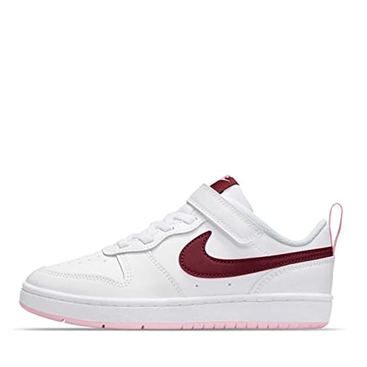 Nike Court Borough Low 2, Zapatillas de bsquetbol, Blanco Burdeos, 39 EU
