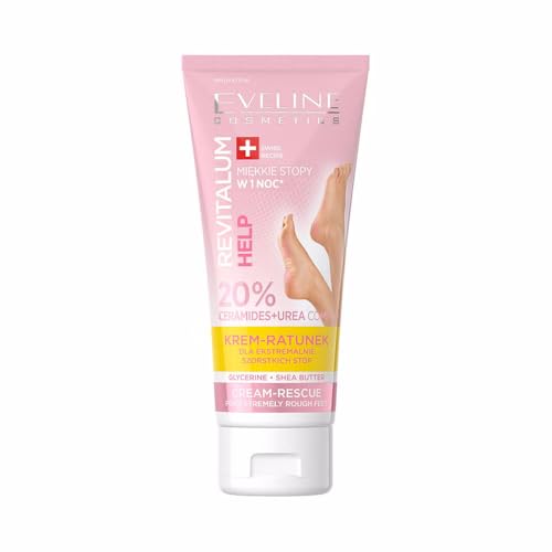 Eveline Cosmetics Revitalum Intensiv Fußcreme - 20% Ceramid & Urea Komplex für Tiefenhydration und Hautregeneration