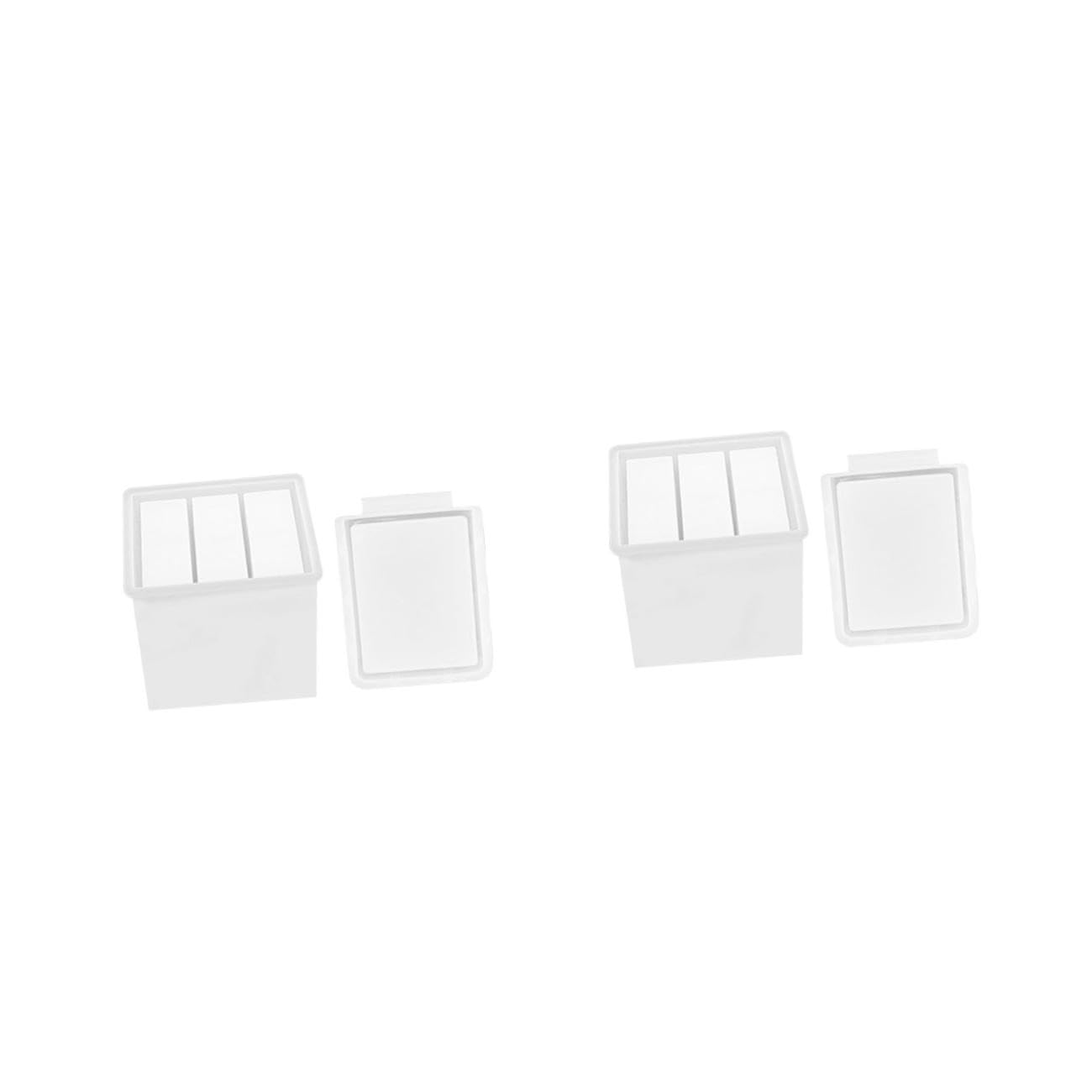 jojofuny 2 Set Silicone per Stampo Fai da Te per Box Portaoggetti Materiale Flessibile e Riutilizzabile per Creazioni e Creativo