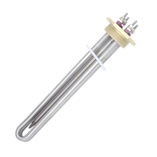 Riscaldatore, Elemento Riscaldante 12v 24v 36v DC Con Flangia In Rame DN32 Da 1 1/4 BSP, Elemento Riscaldante For Scaldabagno Solare Con Pozzetto Termometrico Da 8 Mm(Heater Only,12V 600W)