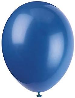 Trimming Shop 10 Inch Premium Latex Balloons, Thick Strong Royal Blue Party Balloons for Birthday Decorations Wedding