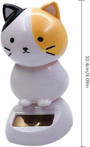 Solar Wobble Figures, Solar Dancing Cat, Bobble Head Cat Ornaments, Innovative Cat Solar Figure Statue Car Dashboard Decorations Ornaments Solar Bobble Head Figures, Solar Power Kits - Thumbnail 3