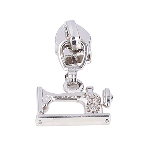 TOPINCN Zipper Pull 10 Pcs Metal Bag Zipper Pulls Zipper Head Machine Suitcases Sliders Sewing Machine Zipper Puller Zipper Tag Zippers (White) - Image 2