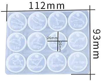 12 Constellation Mould, Silicone Zodiac Mould Constellation Pendant Mould Horoscope Molds Resin Jewellery Moulds Round Necklace Pendant Moulds Star Sign Moulds Epoxy Resin Casting Moulds