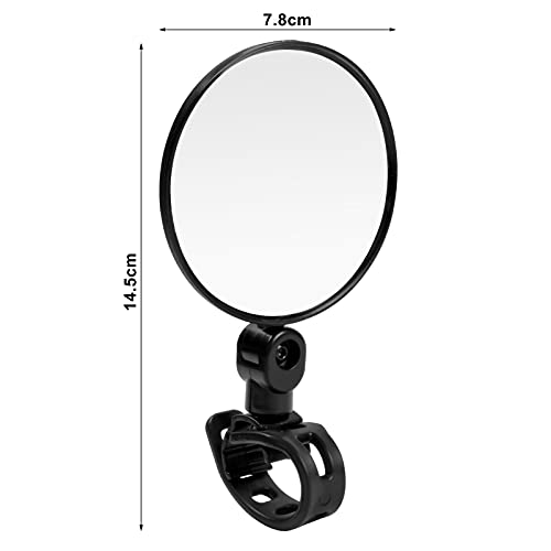 HQdeal Specchietto Retrovisore Bici,2Pcs Specchio