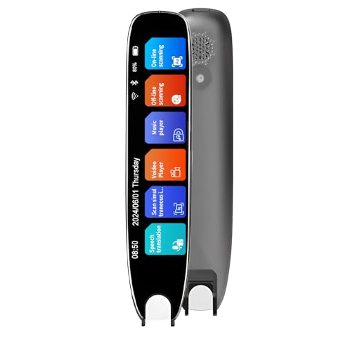 YWNYT Bolígrafo lector de escaneo, bolígrafo traductor de 142 idiomas mejorado con cámara, dispositivo de traductor de voz de lectura inteligente, bolígrafo traductor de escaneo en tiempo real para