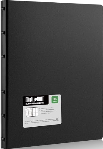 MyLifeUNIT Business Card Book, Name Card Holder Book with 600 Business Cards Capacity, Credit Card...