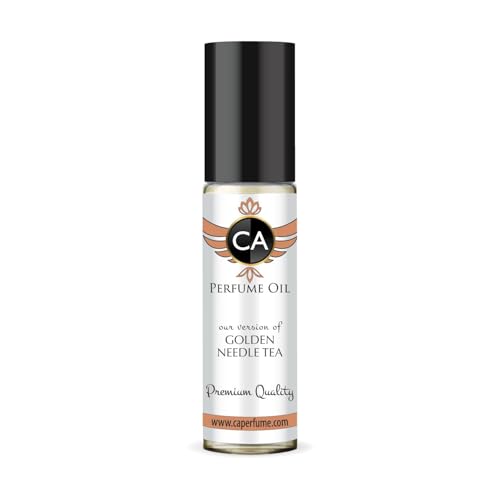 CA Perfume Impression of Golden Needle Tea Unisex Fragrance Oil Amber Scent Long Lasting Perfumes for Women &amp; Men Travel Size TSA Ready Mini Parfum Body Oil Roll-on 0.33 Fl Oz 10ml