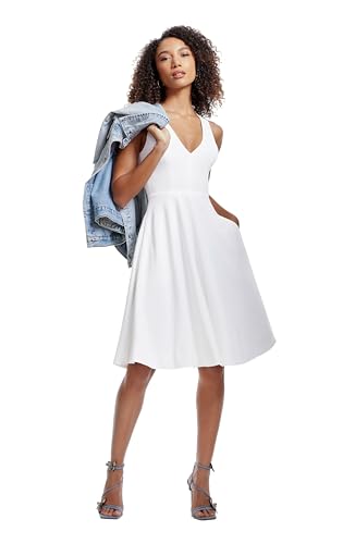 Image of Dress the Population Women's Catalina Solid Sleeveless Fit & Flare Midi Dress