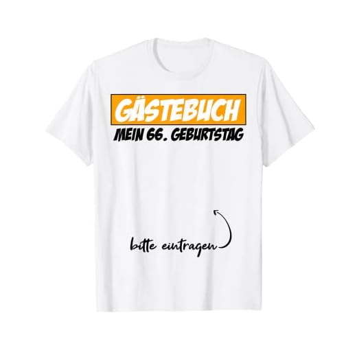 Libro de visitas para fiesta de 66 cumpleaños, diseño de hombre y mujer Camiseta