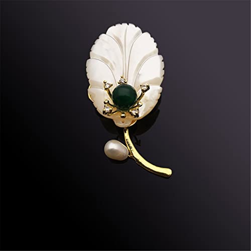 Broche en Nacre Naturelle pour sublimer vos tenues de bureau et vos looks de soirée