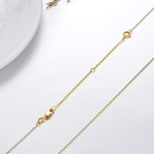 14K Solid Gold Chain Necklace Extender 2 Inch, Delicate Durable Adjustable Gold Chain Extender for Gold Necklace Bracelet - Image 6