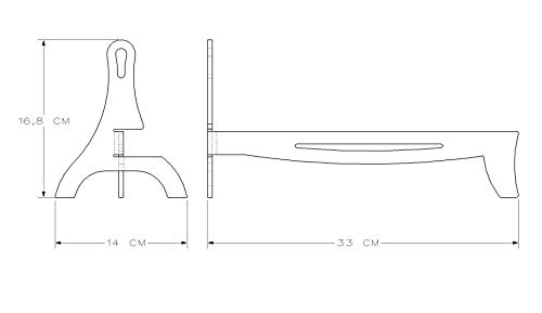 Chenets EIFFEL design moderne pour stabiliser les bûches et éviter les chutes de braises - 6