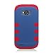 AIMO Progressive Combat Armor Case for ZTE Savvy Z750C [Straight Talk, Net10] - (Red / Blue)
