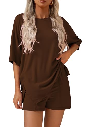 KIRUNDO 2 Piece Sets for Women Summer Lounge Sets Casual