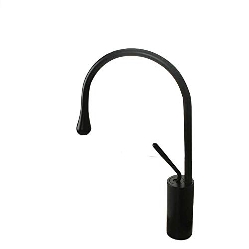 Mitigeur de lavabo monotrou col de cygne eau chaude froide design