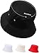 SATINIOR 4 Pieces Bucket Hat Sun Beach Fishing Travel Hat for Men Women(Large)
