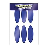 Adhésif haute qualité 6 Bandes adhésives réfléchissantes pour signalisation sur casque 9x2.5 cm Bleu Réfléchissant