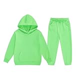jeecoin Girls Boys Tracksuit Athletic Sweatsuits Pullover Hoodie 2 Pieces Kids Sweatshirt and Jogger Sweatpants Outfits Set