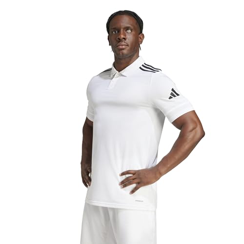 Adidas Men's SQUADRA25 Cotton Polo, White/Black, XL
