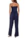 AUXDIO Spring One Piece Fashion Long Jumpsuit High Waist Breathable Off Shoulder Casual Everyday Overalls Navy Blue M