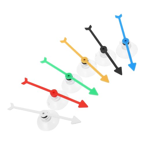 Zerodeko 6pièces Flèches de Rotation avec Ventouse pour Jeux de Société et Fêtes Lot pour Salles de Classe et Jeux de Société