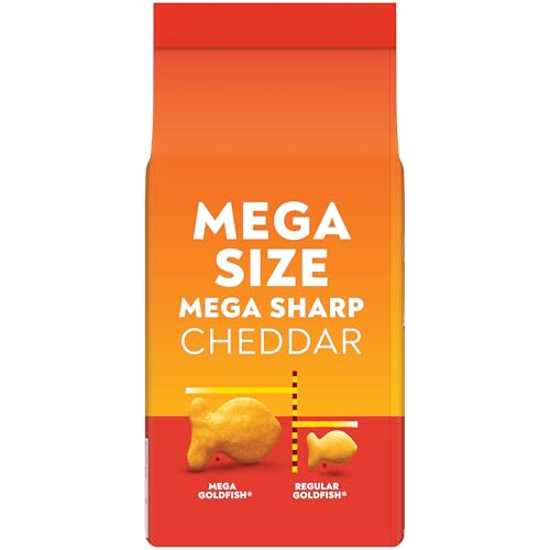 Goldfish Mega Bites Sharp Cheddar Cheese Crackers, 5.9 Oz Bag