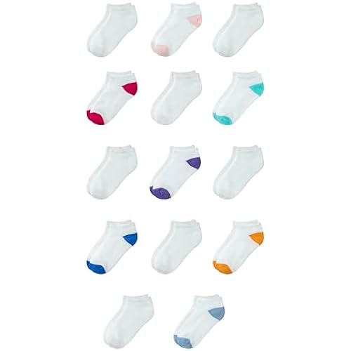 Amazon Essentials Unisex Kids and Toddlers' Cotton Low Cut Ankle Socks, 14 Pairs