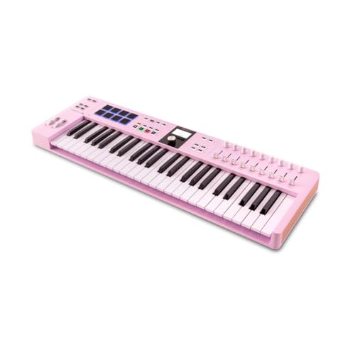 Image of Arturia KeyLab Essential 49 mk3 Rose Quartz Edition - 49-Key USB-C MIDI Keyboard Controller with Pads, Faders, DAW Integration, Analog Lab Pro & Ableton Live Lite