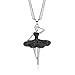 Ouran - Collana da donna con ciondolo a forma di ballerina e ballerina, idea regalo, in oro o argento e placcato Argento, cod. XL07413