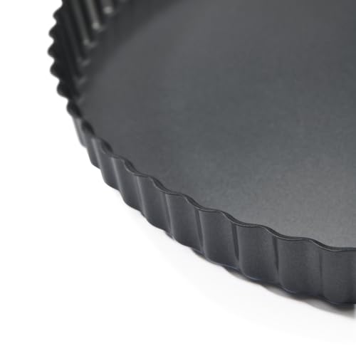 Moule À Tarte 32 Cm En Acier Anti Adhèrent Fond Fixe - vue 6