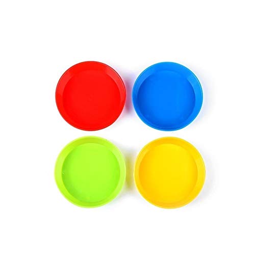 HAOZHAO 4 Pcs Children Kids Colorful Plastic Paint Palette Watercolor Tray Set Plate Drawing Tool Art Supplies (Color : Multi-Colored)